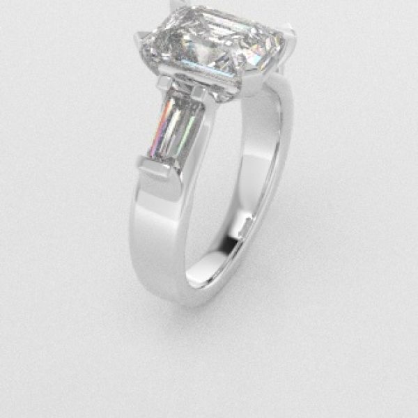 Verlovingsringen Witgoud 9 karaat Moissanite Diamant PR0005