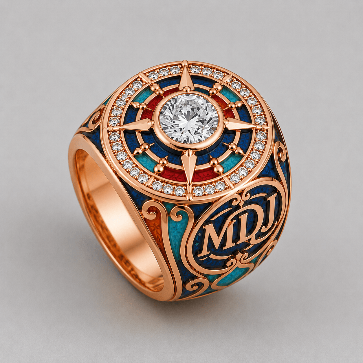 koos-blankestein-ring-goud-eeuwige-ster-alle-windstreken-emaille-rondom-diamanten