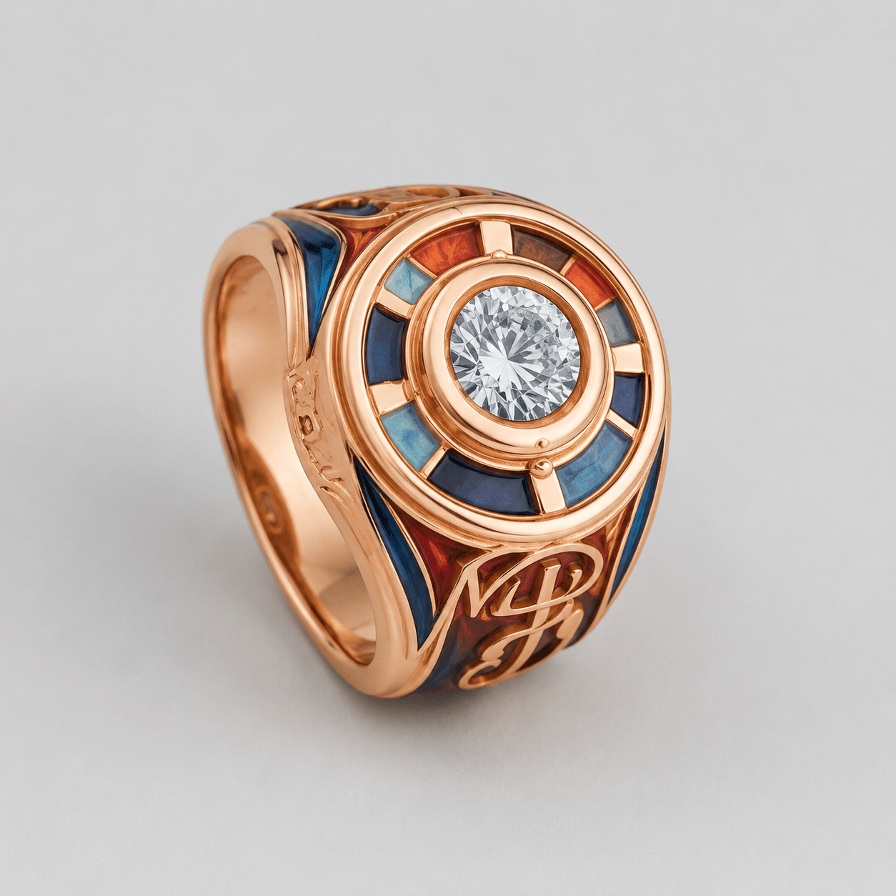 koos-blankestein-ring-goud-eeuwige-ster-alle-windstreken-emaille
